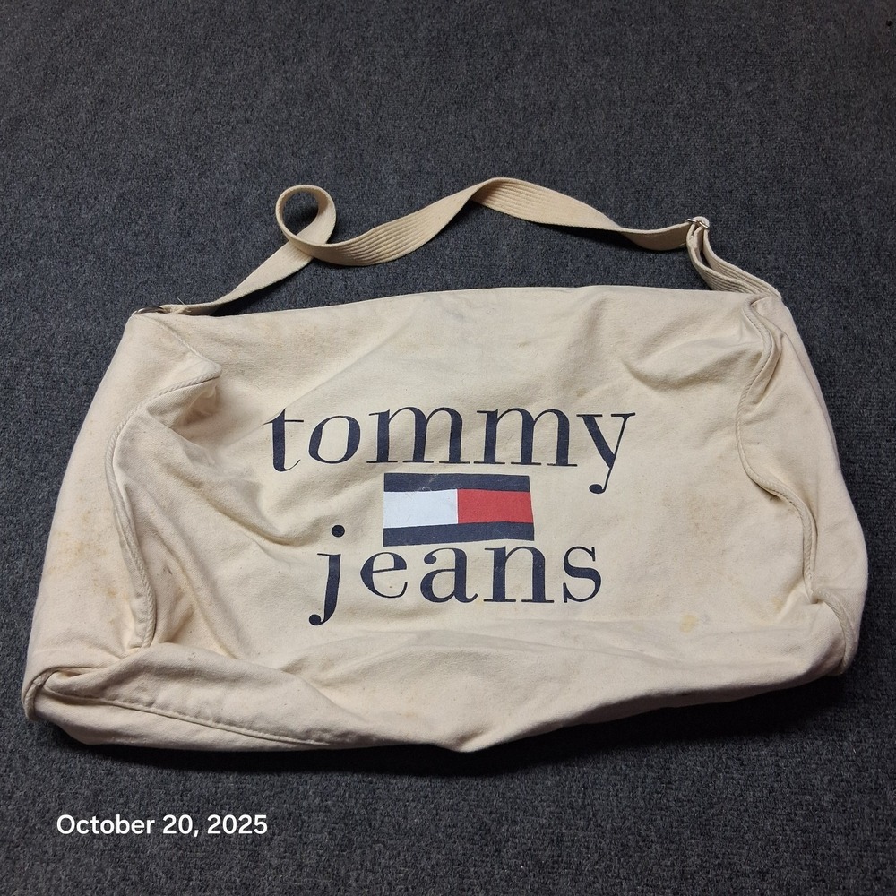 * Vintage Tommy Jeans‎ Hilfiger Duffle Bag Large Canvas